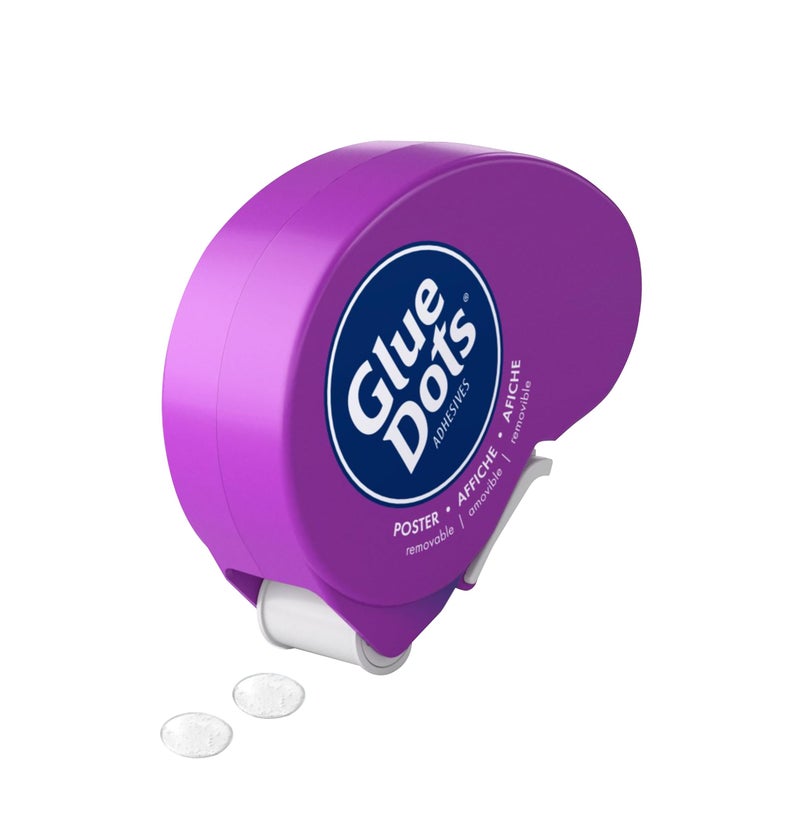 Glue Dots .375" Poster Dot Disposable Dispenser - 200 Clear Dots - Image 1